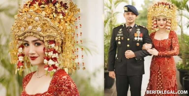 Penampilan Febby Gunakan Baju Adat Palembang Jadi perhatian.